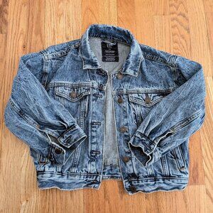 GAP Teen/Kids Oversized Denim Jacket - Medium Wash - Size 8